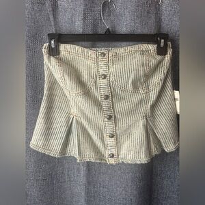 Pilcro For Anthropology Denim Tube Top NWT